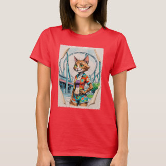 Camiseta Princesa do Parque Temático Montanha-Russa Gato