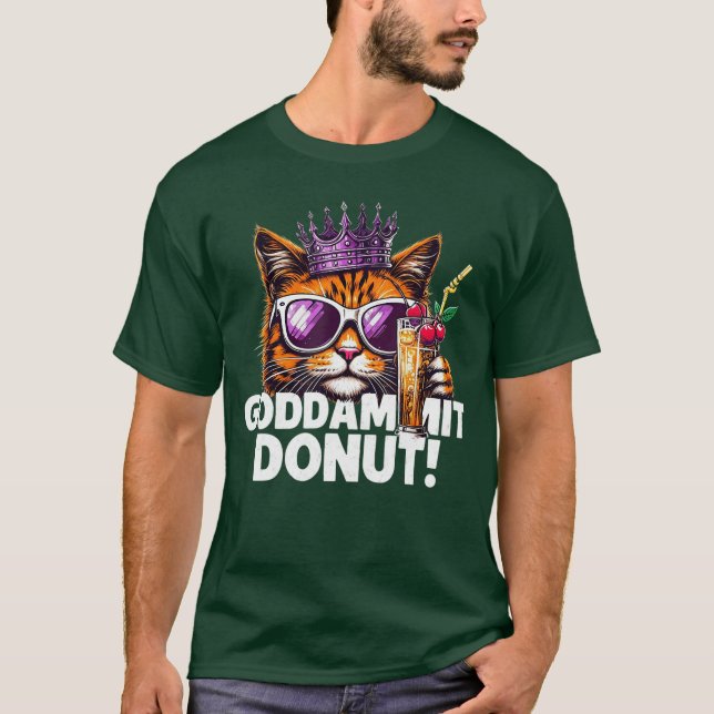 Camiseta Princesa Donut Gato Memeee Kawaii Engraçado Estilo (Frente)