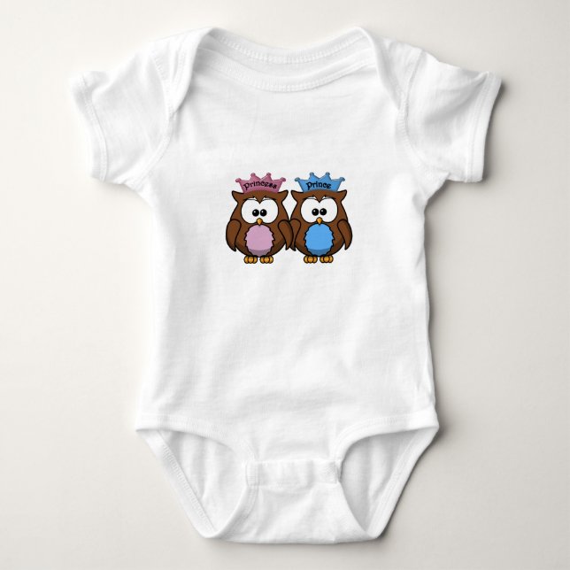 Camiseta princesa e príncipe da coruja gêmea (Frente)