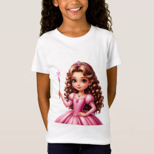 Camiseta Princesa encantadora em vestido rosa