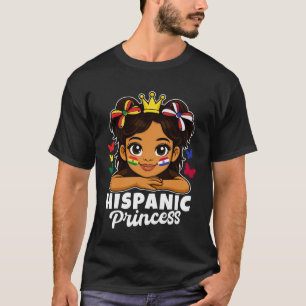 Camiseta Princesa Hispânica Garota Bandeira da Bolívia e do