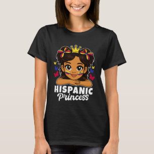 Camiseta Princesa Hispânica Garota Colômbia e Bandeira do E