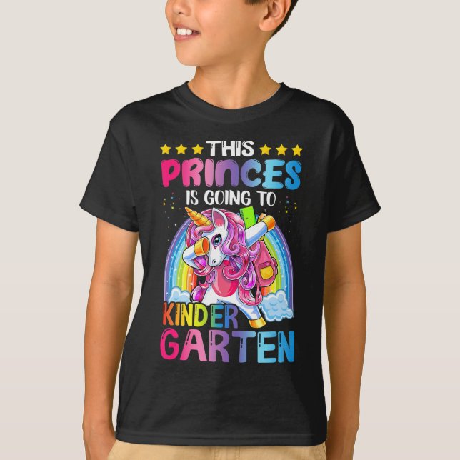 Camiseta Princesa indo para o jardim de infância, presente  (Frente)