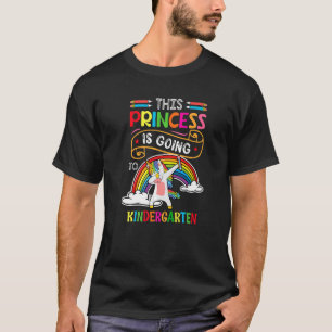 Camiseta Princesa indo Para O Jardim De Infância Unicórnio