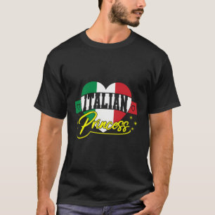 Camiseta Princesa Italiana Flag Heart