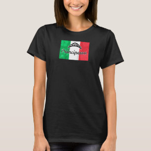 Camiseta Princesa Italiana Principessa Itália Flag Proud He