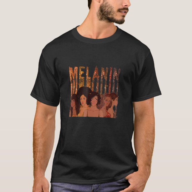 Camiseta Princesa Melanina Meninas Afro-Americanas Hist Pre (Frente)
