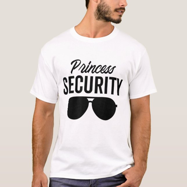 Camiseta Princesa Namorado de Pai de Segurança Gravidez (Frente)