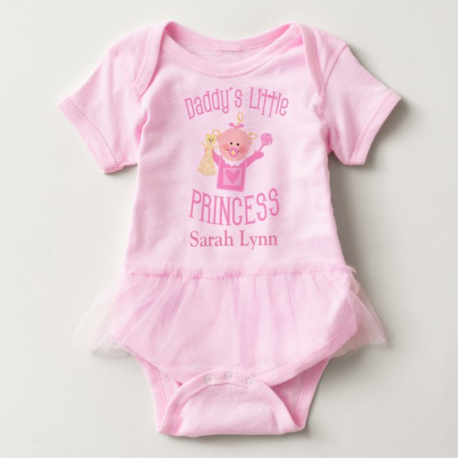 Camiseta Princesa Pai, Princesa Bebê, Tutu Bodycase (Frente)