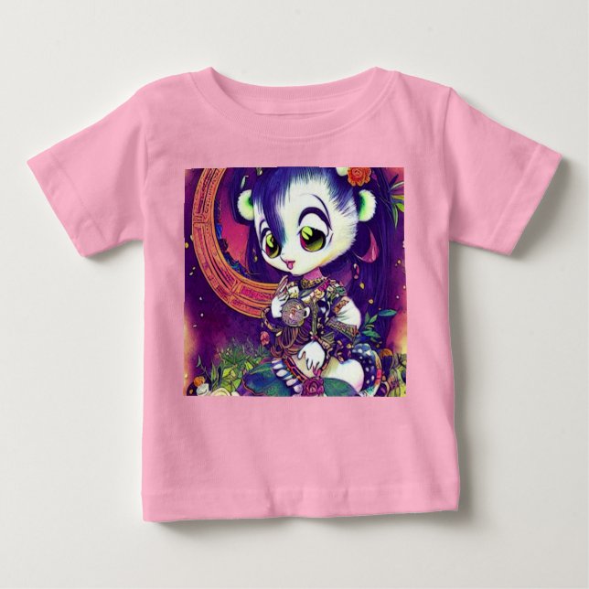 Camiseta Princesa Panda Sonhos Violeta- (Frente)