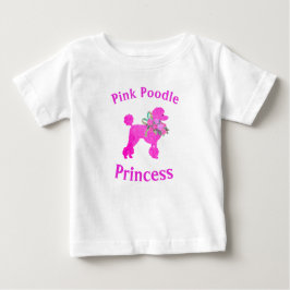 Camiseta Princesa Poodle Rosa Menina Aniversário