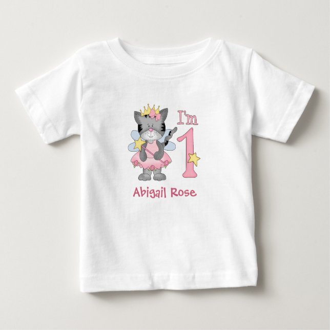 Camiseta Princesa primeiro aniversario Baby T Shirt (Frente)