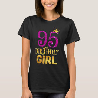 Camiseta Princesa Rainha Princesa De 95 Anos, aniversário