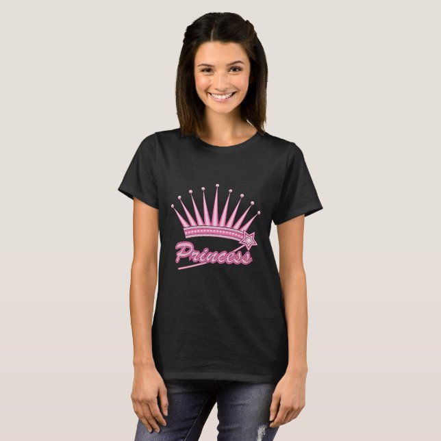Camiseta Princesa Rosa Coroa (Frente Completa)