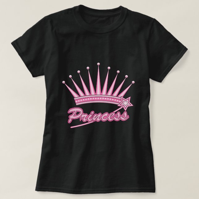 Camiseta Princesa Rosa Coroa (Frente do Design)