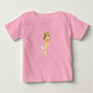 Camiseta Princesa Rosa & Dourado