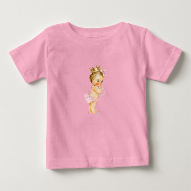 Camiseta Princesa Rosa & Dourado  (Frente)
