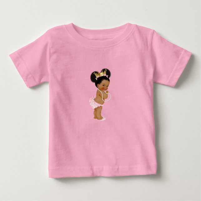 Camiseta Princesa Rosa & Dourado (Frente)