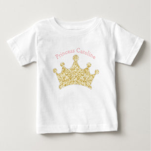Camiseta Princesa Rosa e Dourada Coroa Mineira