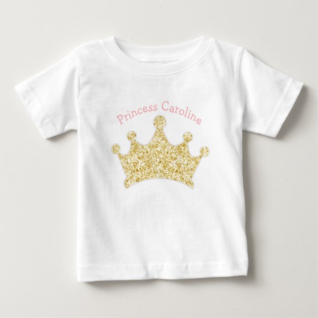 Camiseta Princesa Rosa e Dourada Coroa Mineira (Frente)