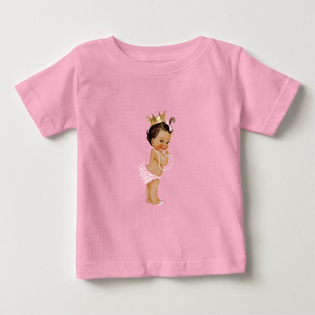 Camiseta Princesa Rosa e Dourado  (Frente)