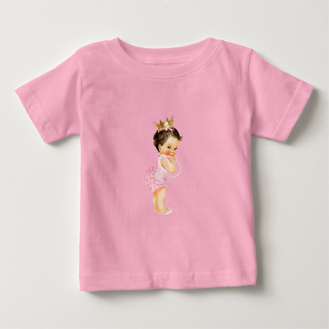 Camiseta Princesa Rosa e Dourado  (Frente)