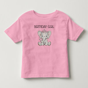 Camiseta Princesa Rosa Elefante Aniversariante Menina