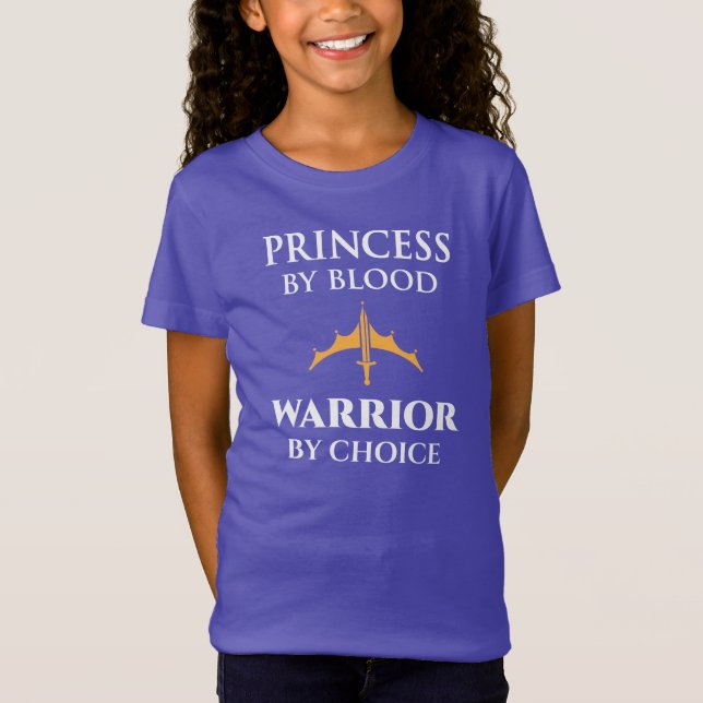 Camiseta Princesa Sangue, Guerreira Escolhida Meninas Camis (Frente)