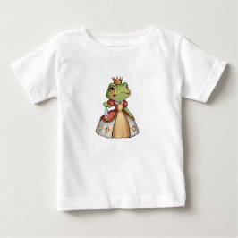 Camiseta Princesa sapo com uma coroa e um vestido