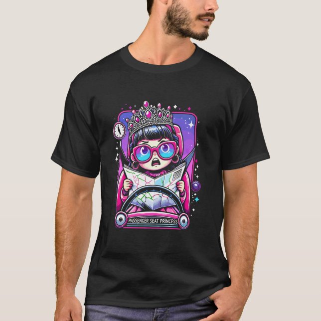 Camiseta Princesa Seat Passenger Messenger Bun Wife Millenn (Frente)