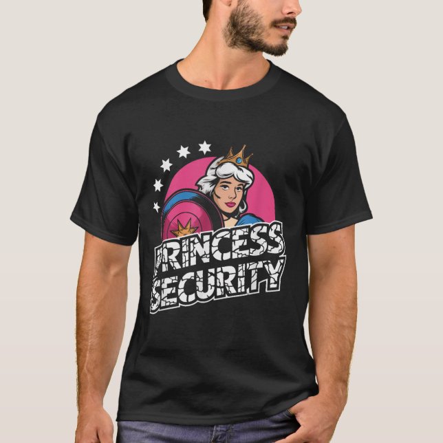 Camiseta Princesa Security Birthday Pai &amp; Mamãe Boys Br (Frente)
