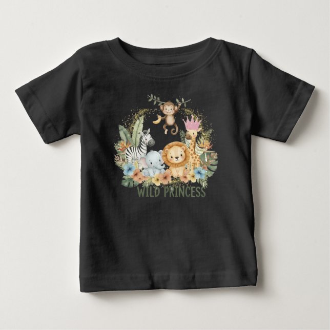 Camiseta Princesa Selvagem - Animais da Selva (Frente)