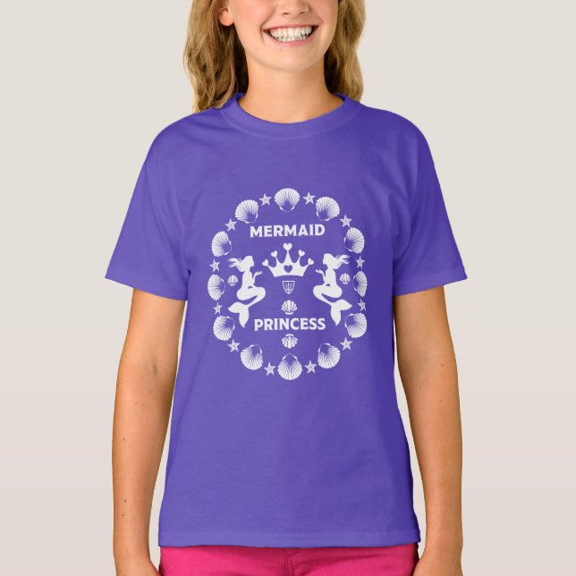 Camiseta Princesa Sereia Menina (Frente)