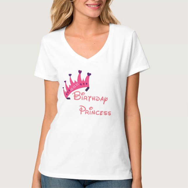 Camiseta Princesa T do aniversário (Frente)