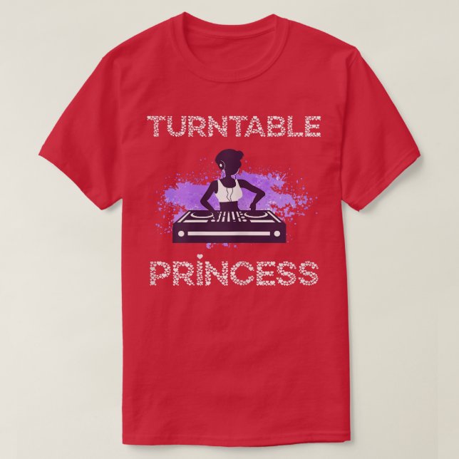 Camiseta Princesa Turnável Dj Beatmaker Dance Music Dj Pro (Frente do Design)