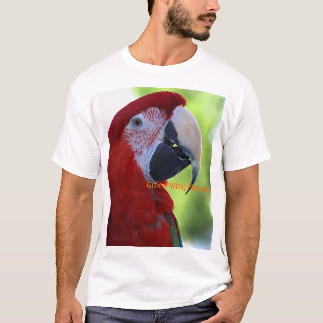 Camiseta Princesa Verde Asa Macaw (Frente)