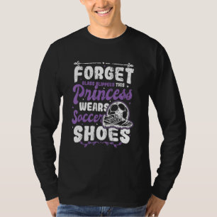 Camiseta Princesa Veste Calçados de futebol Jogadora de fut