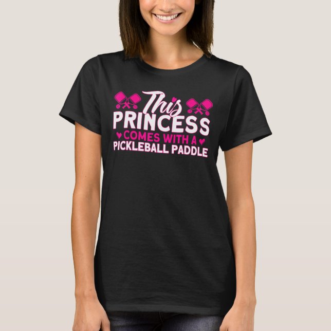 Camiseta Princesa-Vintage-Pickleball com Pickleball (Frente)