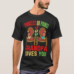 Camiseta Princesa Vovô Te Ama Negra Bebê