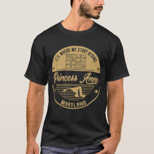 Camiseta Princess Anne Maryland É onde minha história começ
