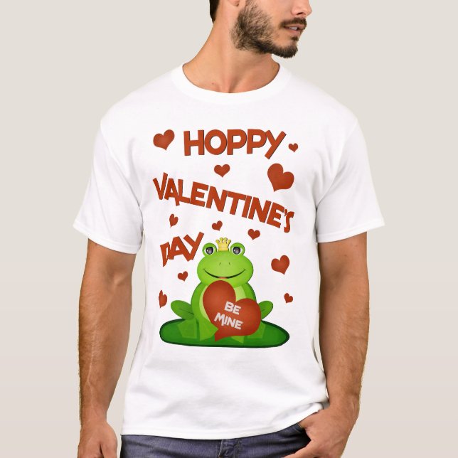Camiseta PrinceT-Camisa engraçada do sapo do dia dos (Frente)