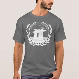 Camiseta principado da crista do selo do sealand
