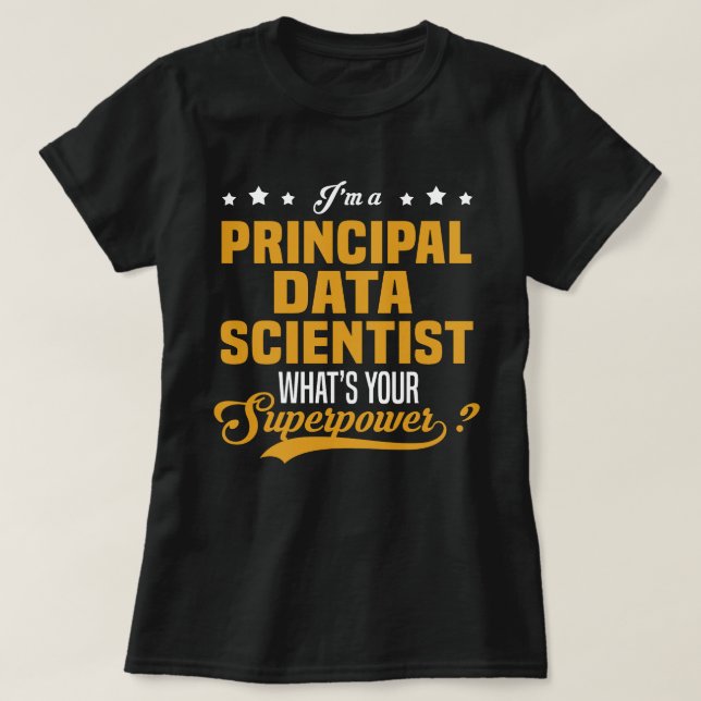 Camiseta Principal Cientista de Dados (Frente do Design)