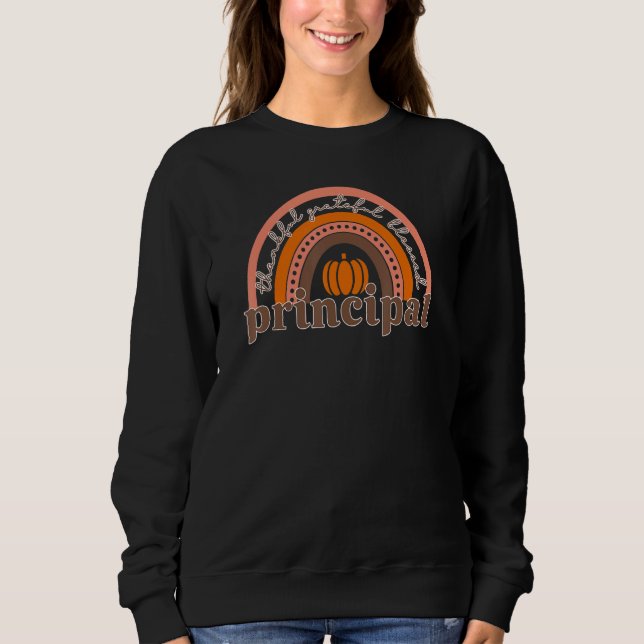 Camiseta Principal Cute Pumpkin Arco-Íris Graças Grateful B (Frente)