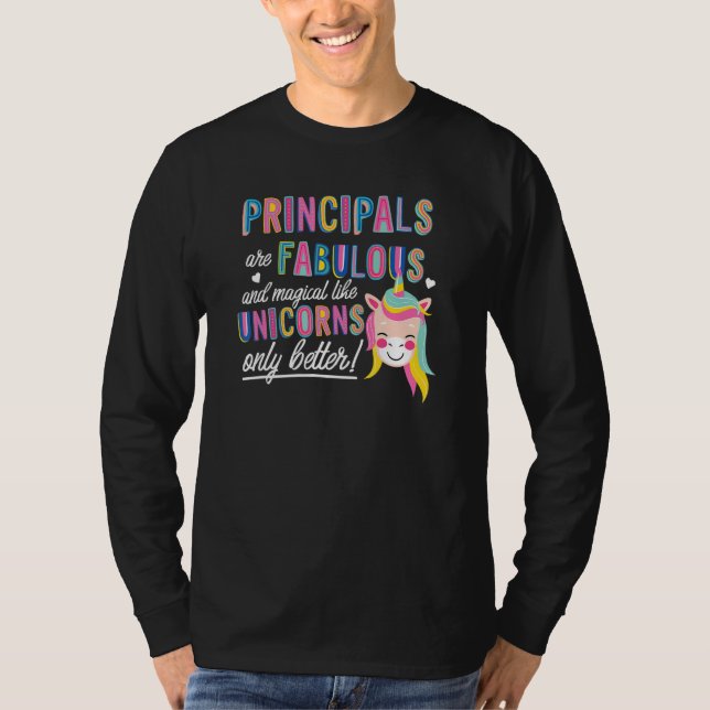 Camiseta Principals Are Fabulous Magical Like Unicorns Advi (Frente)