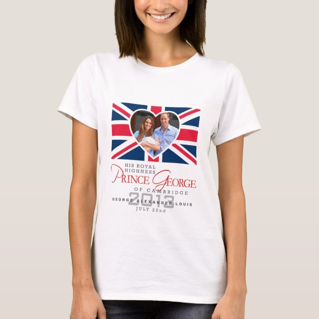 Camiseta Príncipe George - William & Kate (Frente)