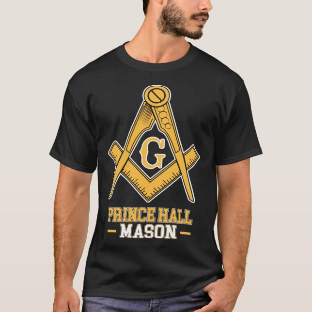 Camiseta Príncipe Hall Mason Square e Bússolas - Símbolo G  (Frente)