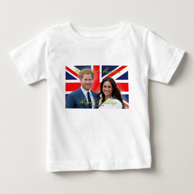 Camiseta Príncipe Harry e Meghan Markle Casamento Real (Frente)