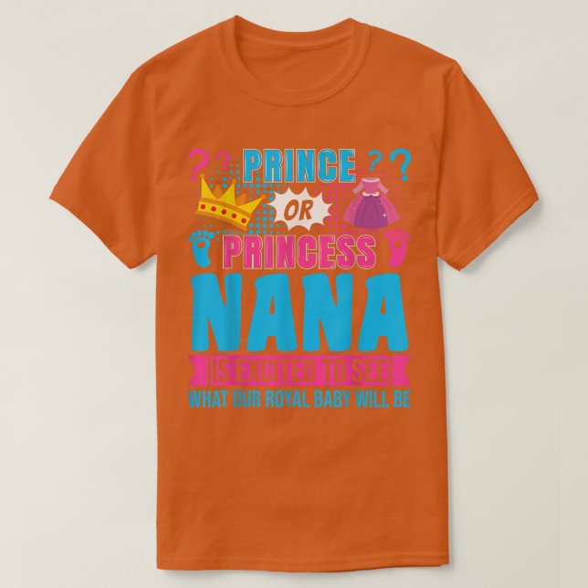 Camiseta Príncipe ou Princesa Nana Bebê Festa de Revenda (Frente do Design)