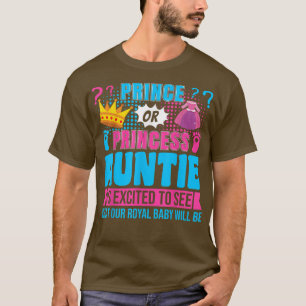 Camiseta Príncipe ou Princesa Tia Bebê Festa de Revenda